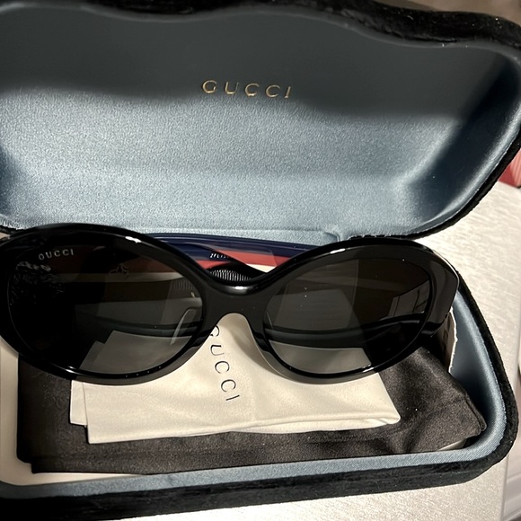 NWT Authentic GUCCI Full Inclusion  Sunglasses Oval Shape new with tags ATTACHED - Picture 11 of 16
